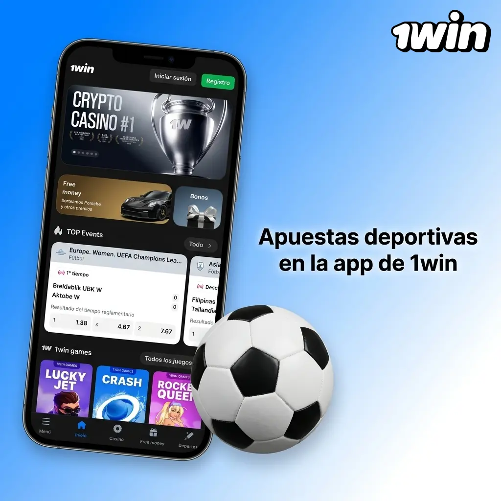 Apuestas deportivas en la app de 1win