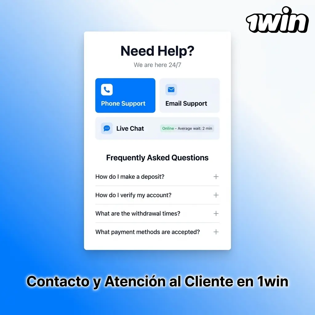 Contacto y Atención al Cliente en 1win